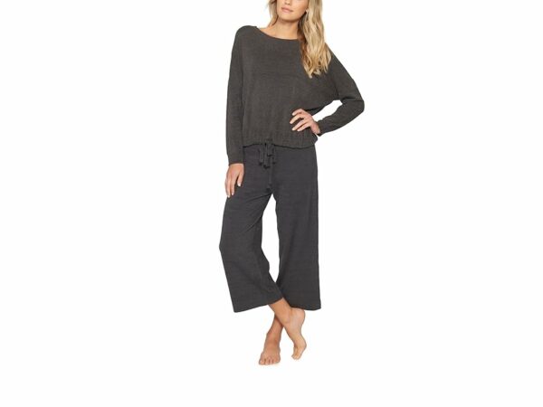 Barefoot Dreams Cozychic Ultra Lite Culottes (Carbon) Women's Casual Pants