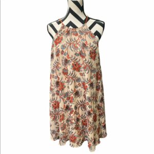 Bb Dakota Women's Alissa Printed Trapeze Dress Sz. L in Brown (Size Large)