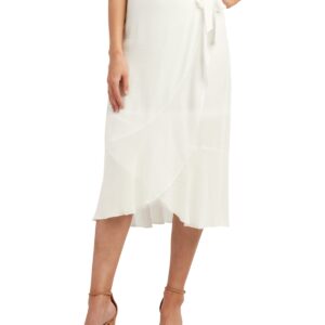 Bcx Juniors' Gauze Tulip-Hem Skirt - Off White