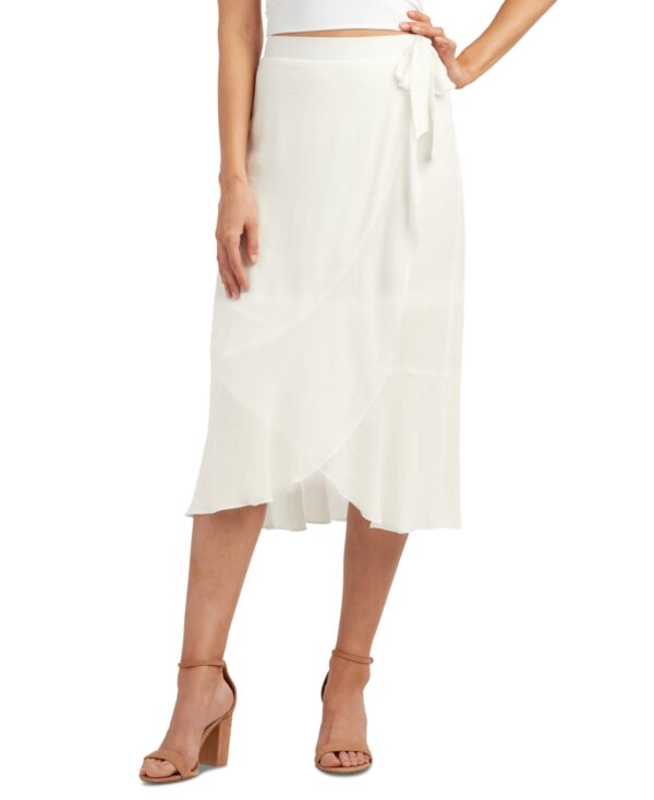 Bcx Juniors' Gauze Tulip-Hem Skirt - Off White