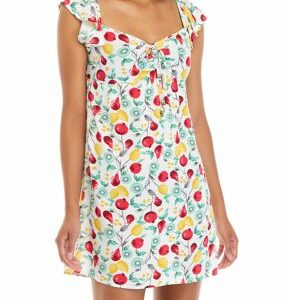 BeBop Juniors' Flutter Sleeve Babydoll Cinch Dress, Medium