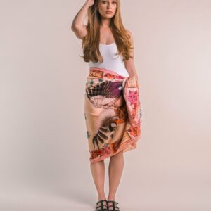 Beach Pareo, Sarong, Wing Cotton Pareo Skirt, Coverup, Summer Accessories, Beachwear, Neck Head Wrap