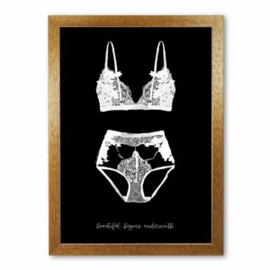 'Beauty Begins Underneath Lingerie' Graphic Art