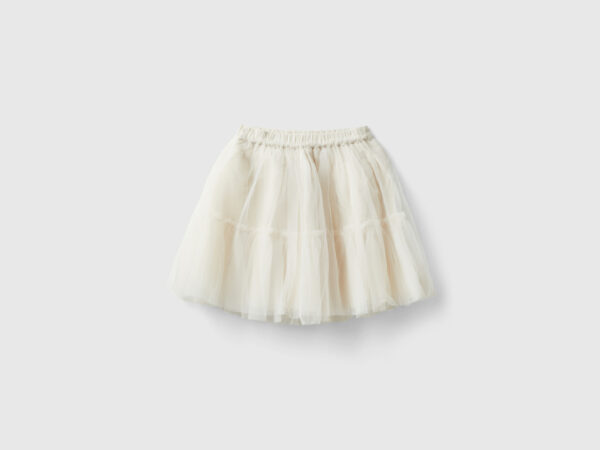 Benetton, Tulle Skirt, size S, Creamy White, Kids