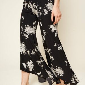 Bermuda Tropical Print Ruffled Culottes