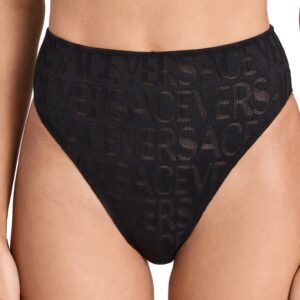 Versace Slip High Waist Mesh Panties Black 5