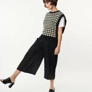 Black High Waist Culottes