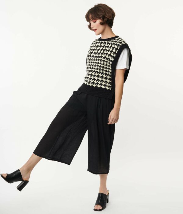 Black High Waist Culottes