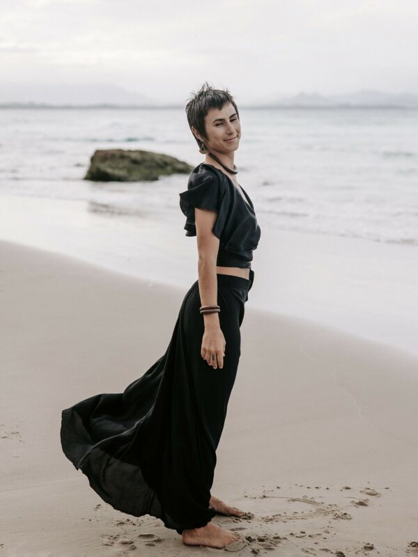 Black Silky Skirt - Long Silk Skirt, Black Skirt, Maxi Long Full Asymmetrical Skirt