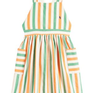 Bobo Choses Kids' Stripe Cotton Pinafore Dress in Off White at Nordstrom, Size 2-3 Y