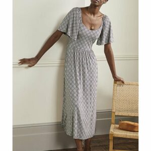 Boden Smock Detail Jersey Maxi Dress