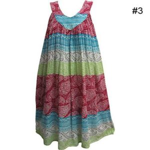 Bohemian Ethnic Print Babydoll Cami Sleeveless Sun Dress With Pockets