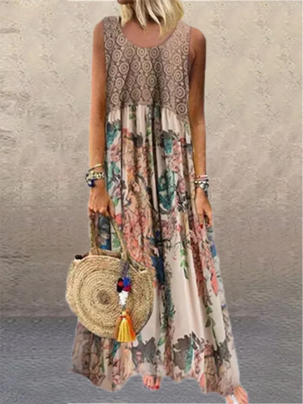 Boho Loosen Printed Maxi Dresses