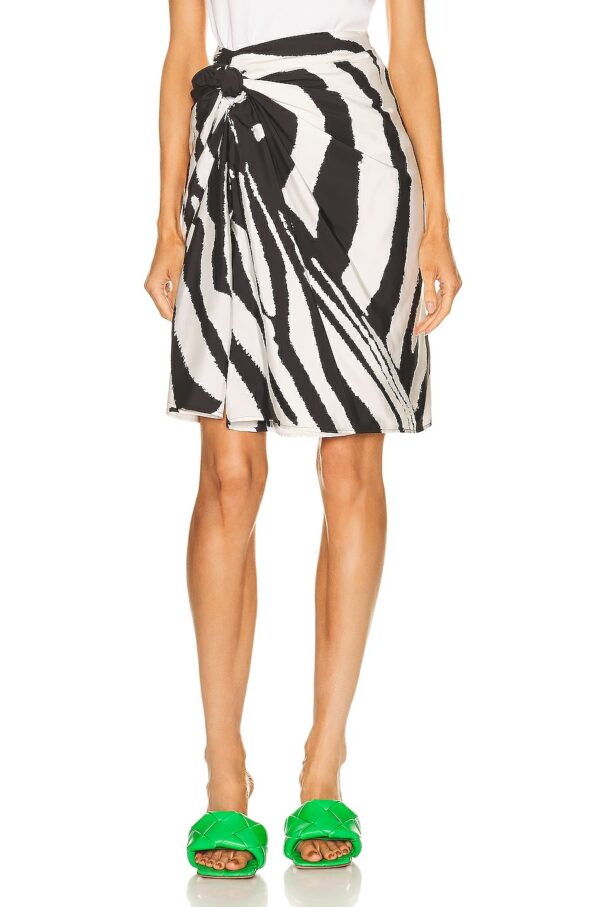 Bottega Veneta Wrap Skirt in White