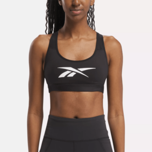 Women's Lux Vector Racer Sports Bra in Black