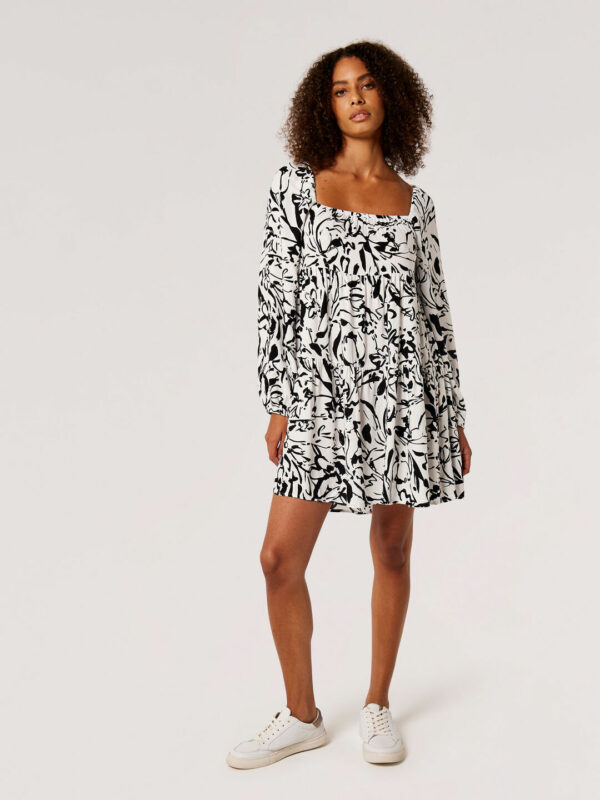 Brushstroke Smock Mini Dress