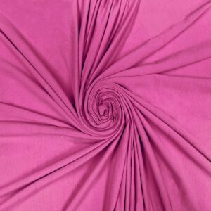 Bubble Gum Pink Cotton Spandex Jersey Fabric - 4 Way Stretch Sold By The Yard & Bolt Ideal For T-Shirts, Dresses, Skirts, Athleticwear