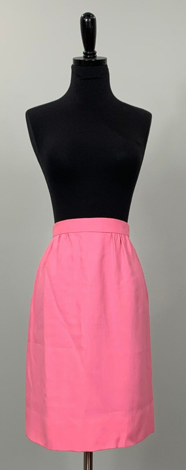 Bubble Gum Pink Skirt - Size 2/4 70S Short Pencil 80S Fitted Summer