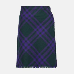 Burberry Checked wool wrap skirt