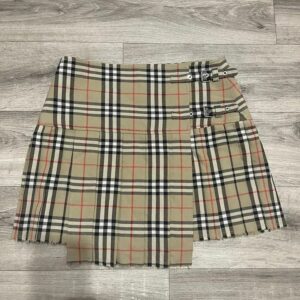 Burberry Zoe New Vintage Check Asymmetrical Kilt Skirt Us-6 in Beige, Women's (Size 28)