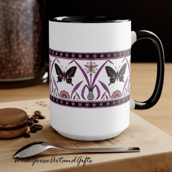 Butterfly Mug, Christopher Dresser, Artistic Nature Gift For Her, Accent Tea Coffee 11Oz 15Oz Mug