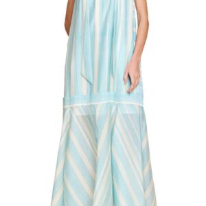 CIEBON Kenny Midi Trapeze Dress in Light Blue Multi at Nordstrom, Size X-Small