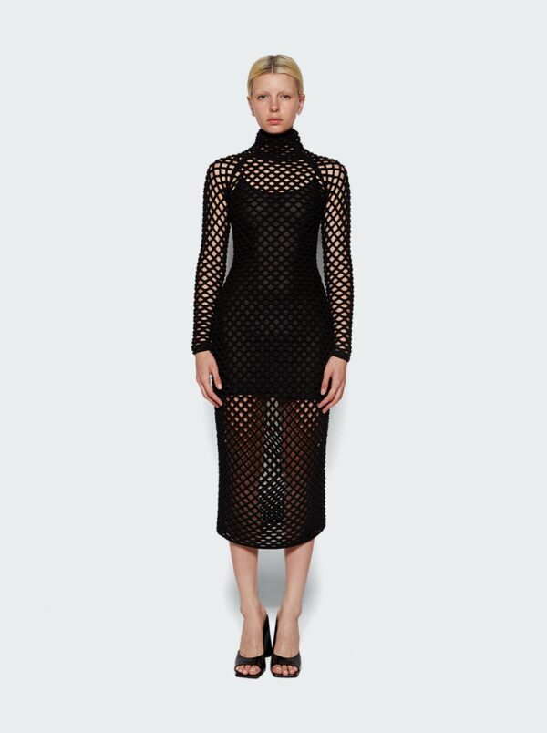 Cage Knit Tube Dress