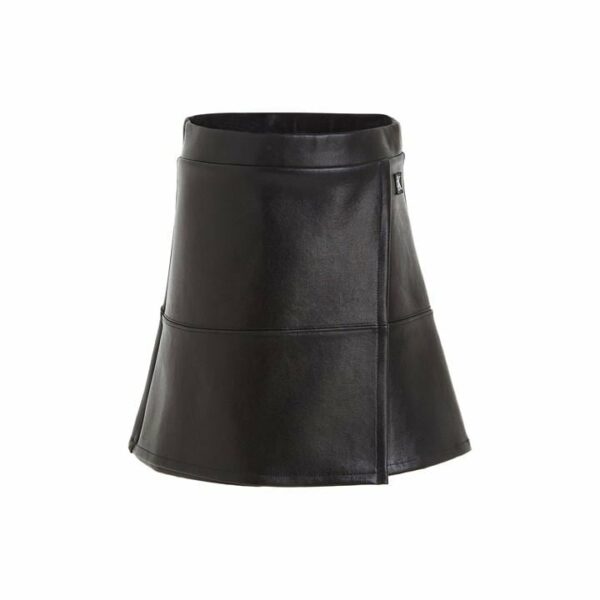 Calvin Klein Jeans COATED SPACER WRAP SKIRT - Black