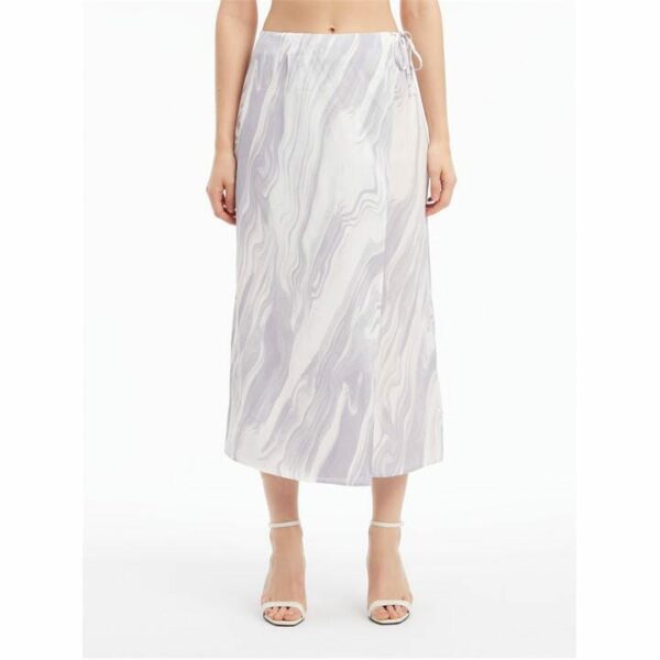 Calvin Klein SHINE VISCOSE WRAP SKIRT - Purple