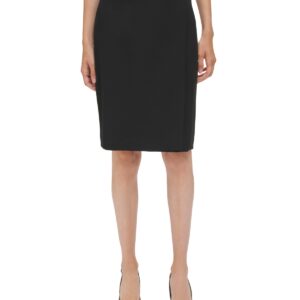 Calvin Klein Women's Faux-Wrap Pencil Skirt - Black