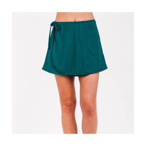 Calypsa Women's Sarong Wrap Swim Skirt (No Bottom) - Dark jade