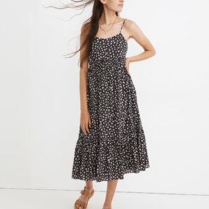 Cami Smock-Waist Tiered Midi Dress in Sweet Floral