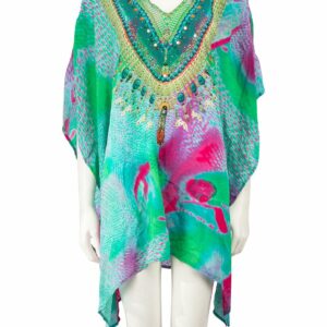 Camilla Crystal Embellished Pattern Kaftan Dress, Women's (Size Medium)