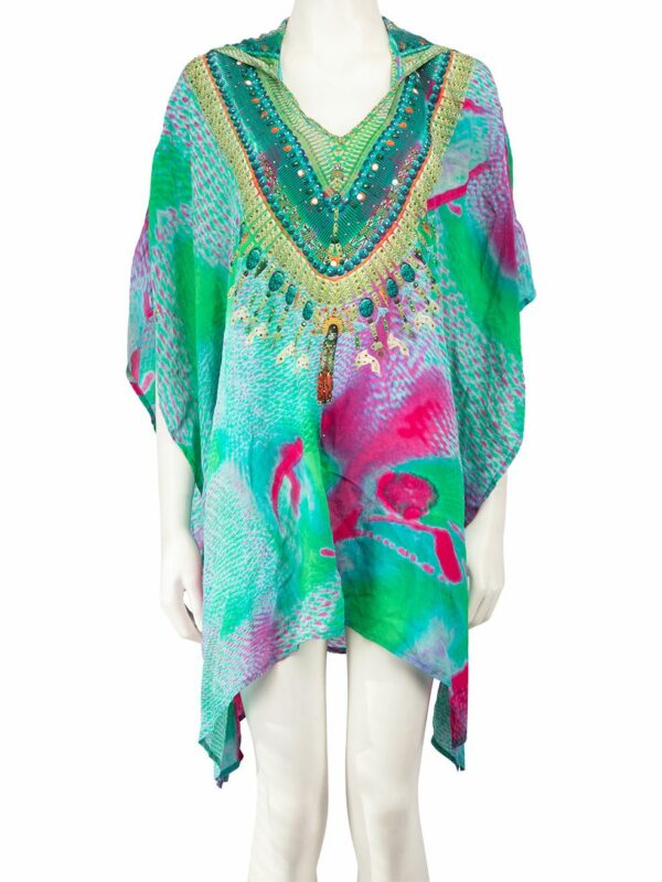 Camilla Crystal Embellished Pattern Kaftan Dress, Women's (Size Medium)