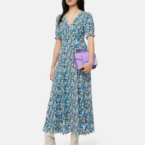 Carnation Midi Tea Dress Blue