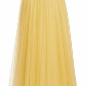 Carolina Herrera - Pleated Tulle Maxi Skirt - Yellow - US 12 - Moda Operandi