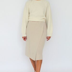 Cashmere Blend Wrap Skirt