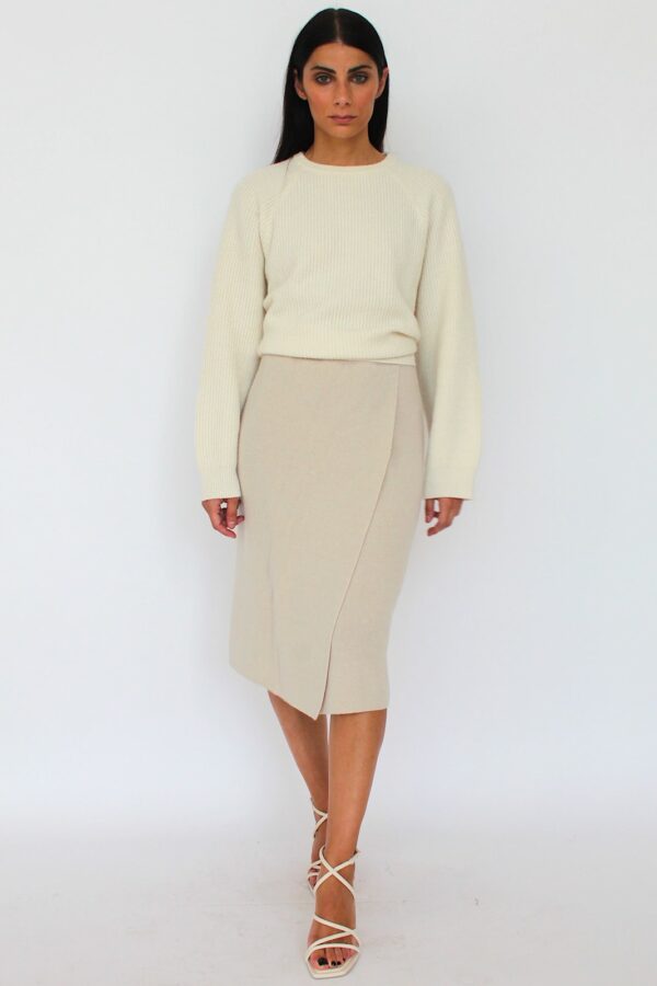 Cashmere Blend Wrap Skirt