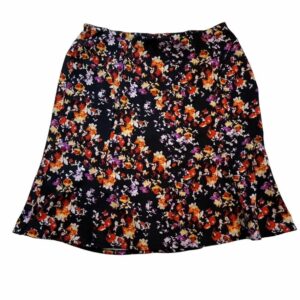 Cato Womens Godet Skirt A Line Floral Plus Size 18 20 W U in Black