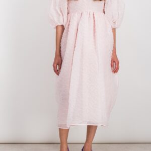 Cecilie Bahnsen - Matelassé puff sleeve midi dress with tulip skirt