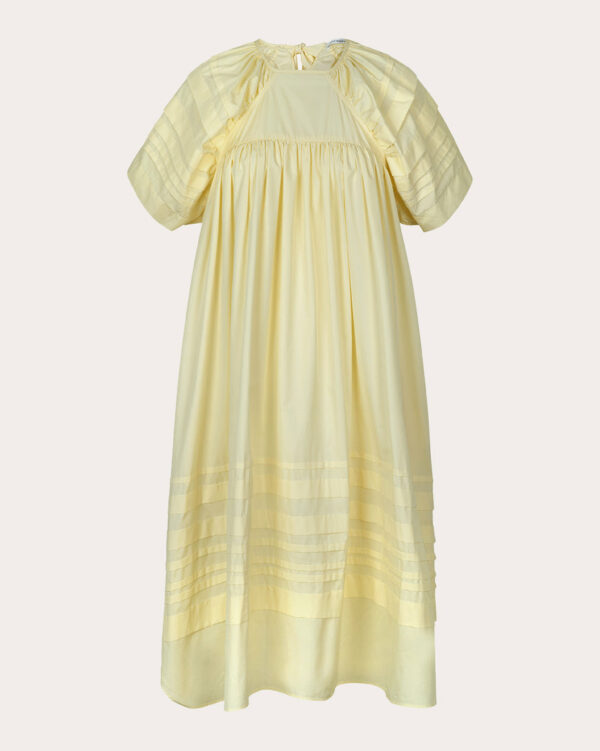 Cecilie Bahnsen Women's Penelope Babydoll Dress in Soft Yellow Cotton