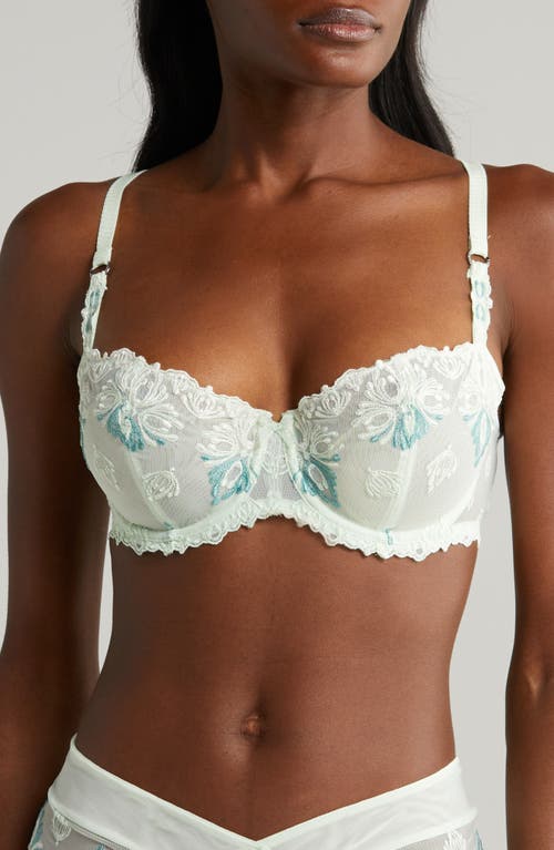 Chantelle Lingerie Champs-Élysées Underwire Demi Bra in Green Lily Multicolor at Nordstrom, Size 32F