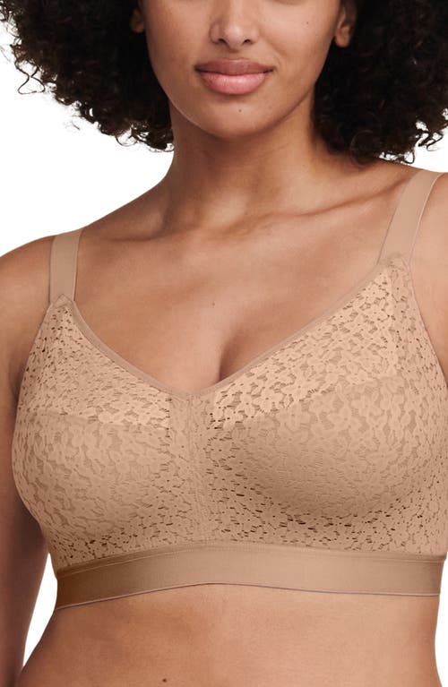 Chantelle Lingerie Norah Supportive Wireless Bra in Coffee Latte-2T at Nordstrom, Size 32E