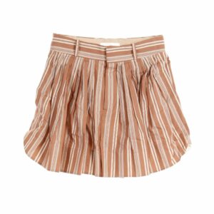 Chloe Culottes Pants Stripe Cotton Pink Beige Off White, Women's