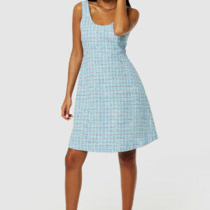 Closet London Blue Pinafore A-Line Dress