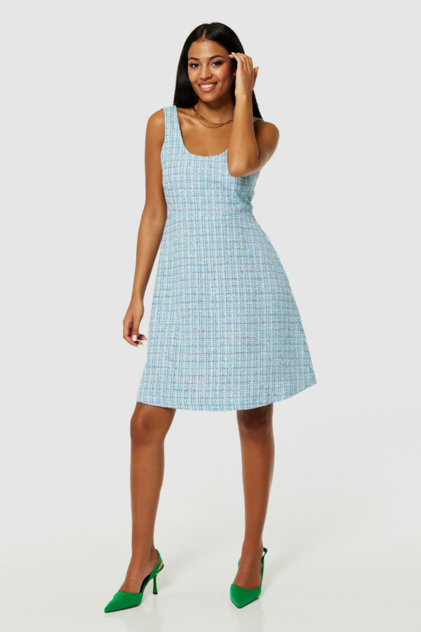 Closet London Blue Pinafore A-Line Dress