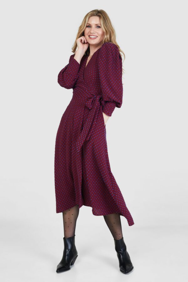 Closet London Magenta Purple High-Low Wrap Maxi Dress