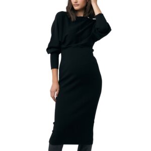 Ripe Maternity Maternity Sloane Knit Dress Black - Black