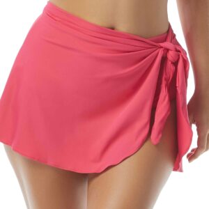 Coco Reef Contours Halo Sarong Swim Skirt - Dragonfruit