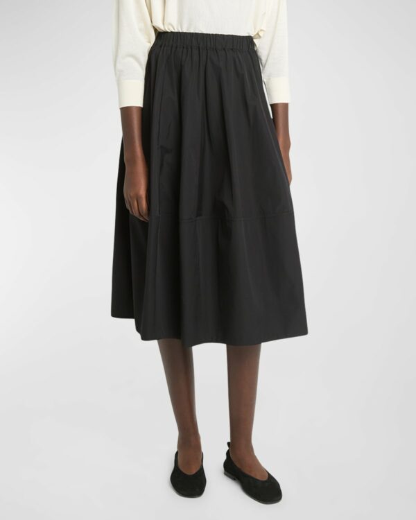 Cotton Midi Bubble Skirt